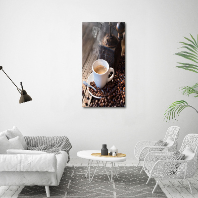 Quadro foto su tela verticale Una tazza di caffè