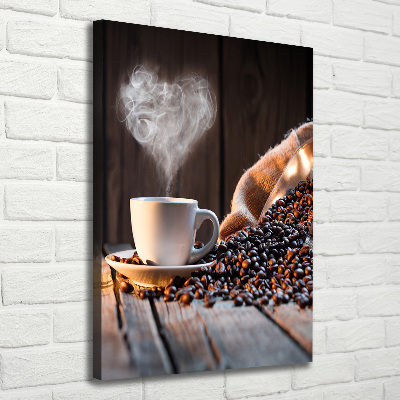 Quadro su tela canvas verticale Una tazza di caffè