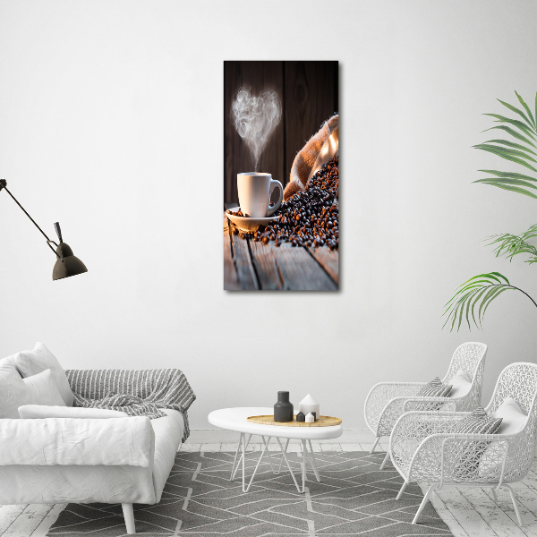 Quadro su tela canvas verticale Una tazza di caffè