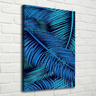 Quadro foto su tela verticale Foglie di palma