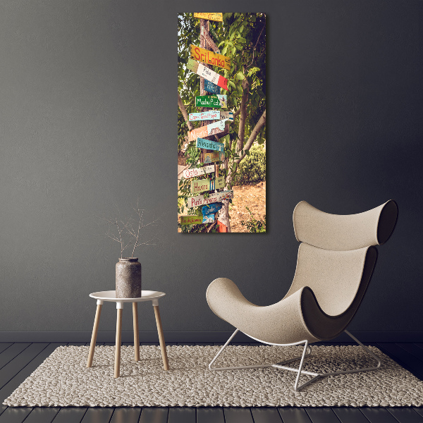 Quadro su tela canvas verticale Segnaletica