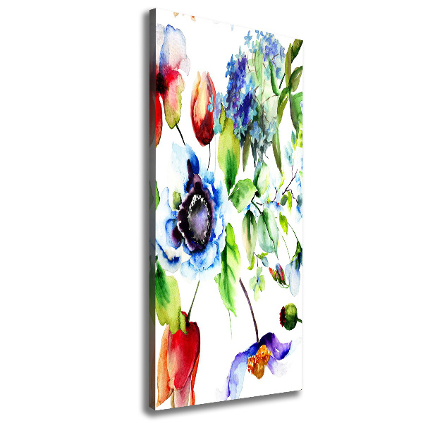 Quadro su tela canvas verticale Fiori selvatici