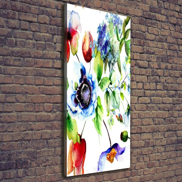 Quadro su tela canvas verticale Fiori selvatici