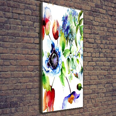 Quadro su tela canvas verticale Fiori selvatici