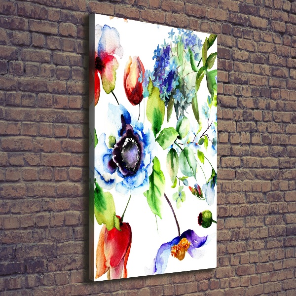 Quadro su tela canvas verticale Fiori selvatici