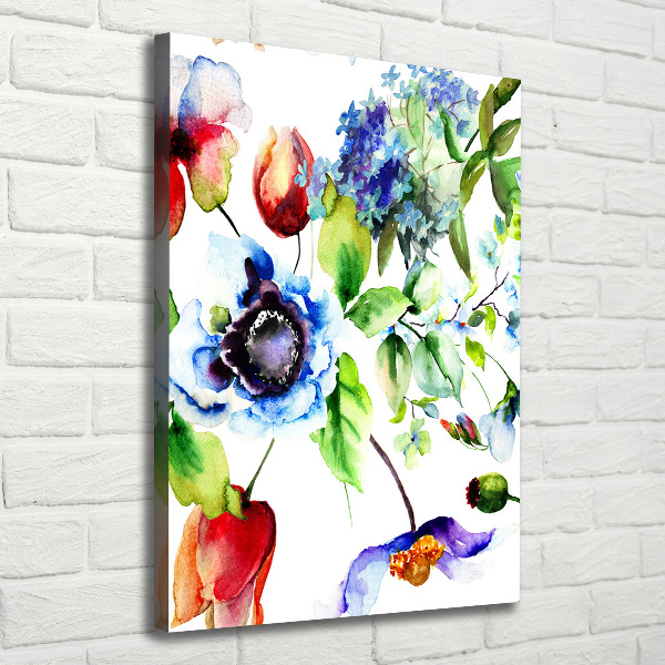 Quadro su tela canvas verticale Fiori selvatici
