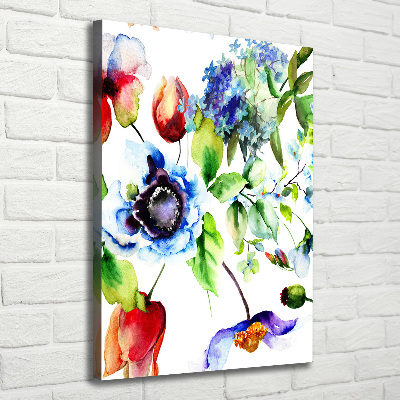 Quadro su tela canvas verticale Fiori selvatici