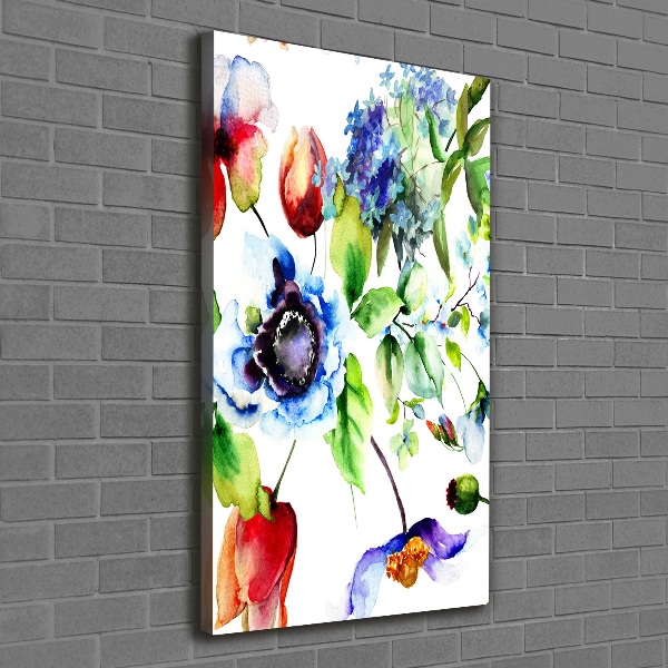 Quadro su tela canvas verticale Fiori selvatici
