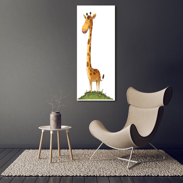 Quadro su tela canvas verticale Giraffa