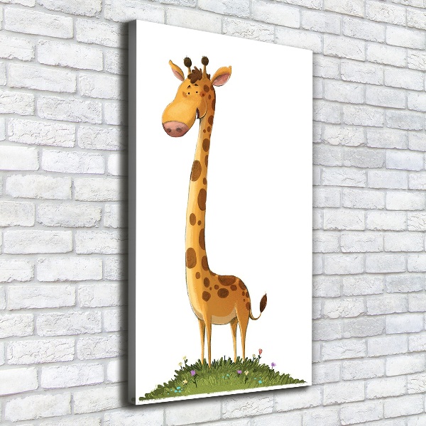 Quadro su tela canvas verticale Giraffa