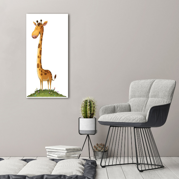 Quadro su tela canvas verticale Giraffa