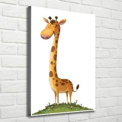 Quadro su tela canvas verticale Giraffa