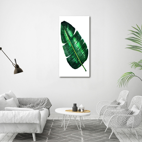 Quadro su tela canvas verticale Foglia di banana