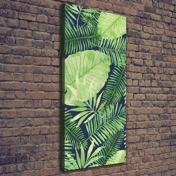 Quadro su tela canvas verticale Foglie tropicali