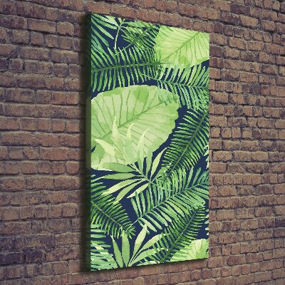 Quadro su tela canvas verticale Foglie tropicali