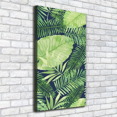 Quadro su tela canvas verticale Foglie tropicali