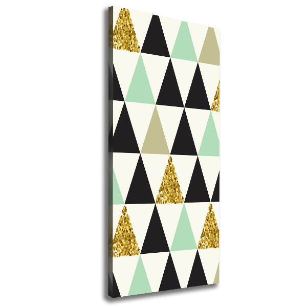 Quadro su tela canvas verticale Triangoli colorati