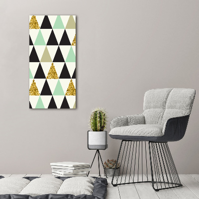 Quadro su tela canvas verticale Triangoli colorati