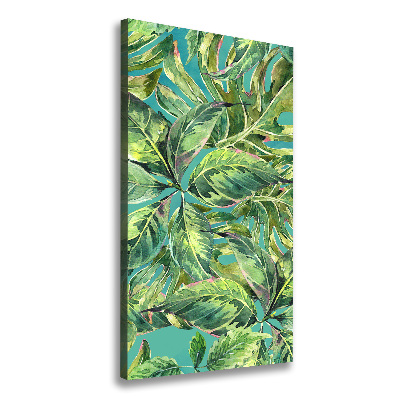 Quadro su tela canvas verticale Foglie tropicali