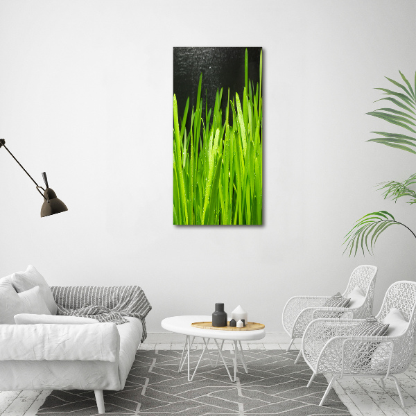Quadro su tela canvas verticale Fili d'erba