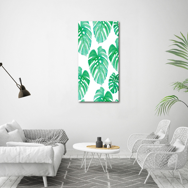 Quadro foto su tela verticale Monstera