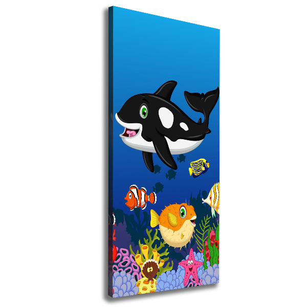 Stampa quadro su tela verticale Mondo sottomarino