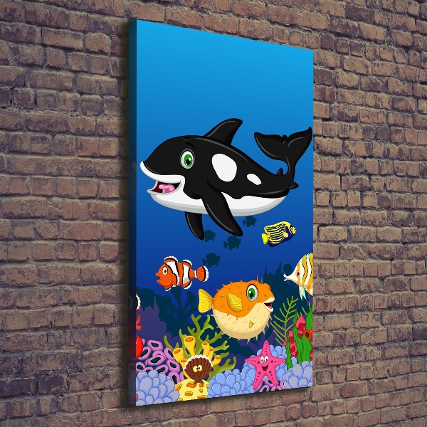 Stampa quadro su tela verticale Mondo sottomarino