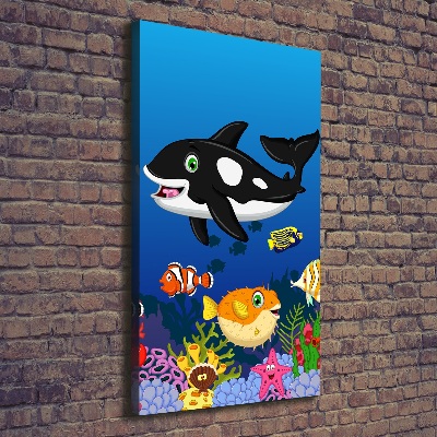 Stampa quadro su tela verticale Mondo sottomarino