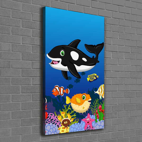 Stampa quadro su tela verticale Mondo sottomarino