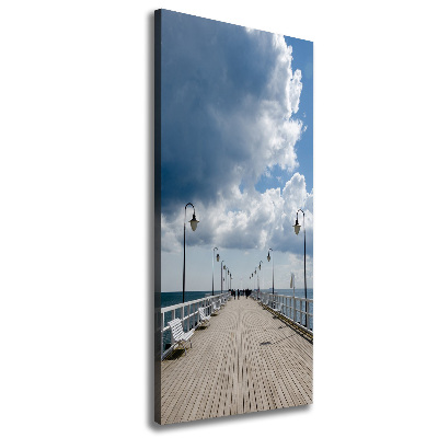 Quadro foto su tela verticale Molo di Orłowo