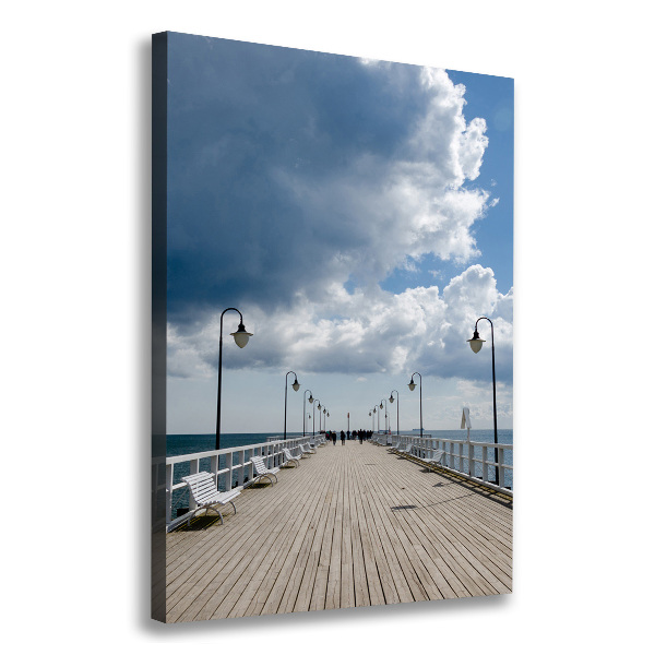 Quadro foto su tela verticale Molo di Orłowo