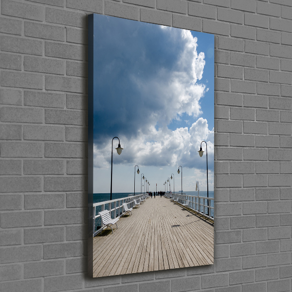 Quadro foto su tela verticale Molo di Orłowo