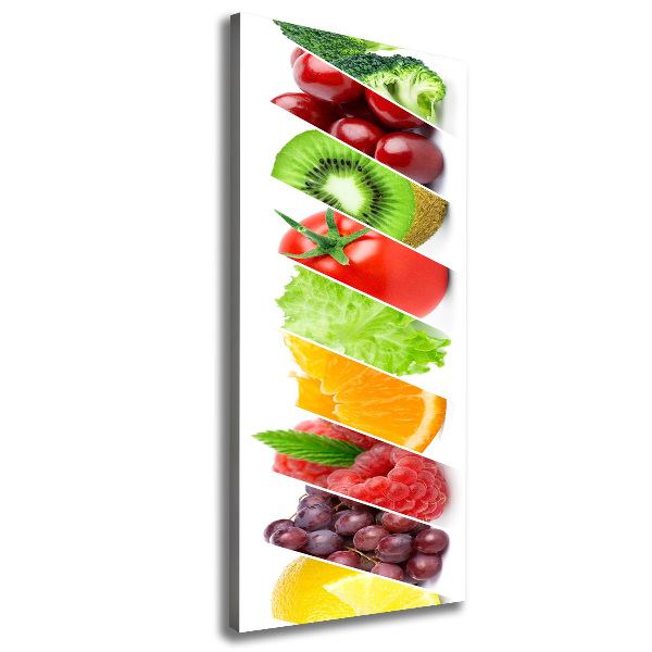 Quadro su tela canvas verticale Verdura e frutta