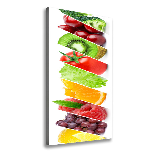 Quadro su tela canvas verticale Verdura e frutta