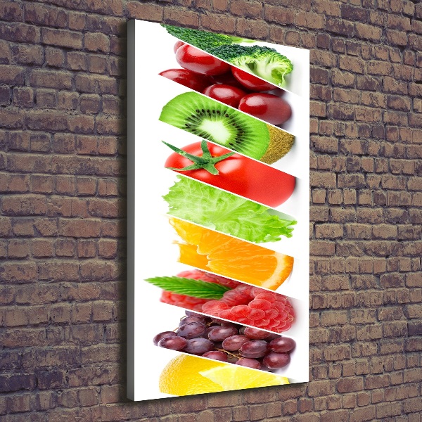Quadro su tela canvas verticale Verdura e frutta