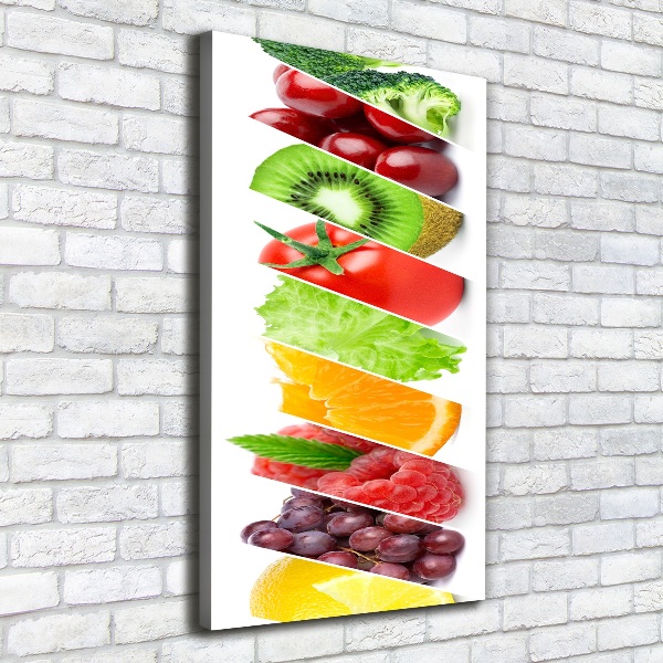 Quadro su tela canvas verticale Verdura e frutta