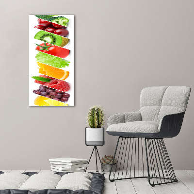 Quadro su tela canvas verticale Verdura e frutta