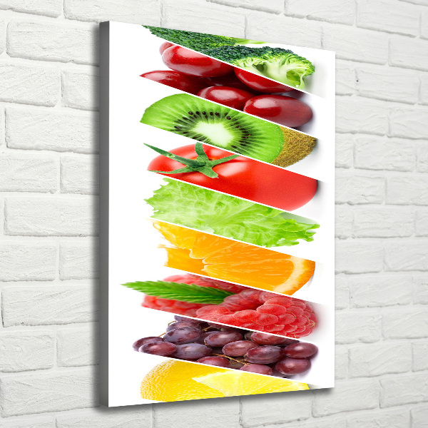 Quadro su tela canvas verticale Verdura e frutta