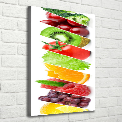 Quadro su tela canvas verticale Verdura e frutta