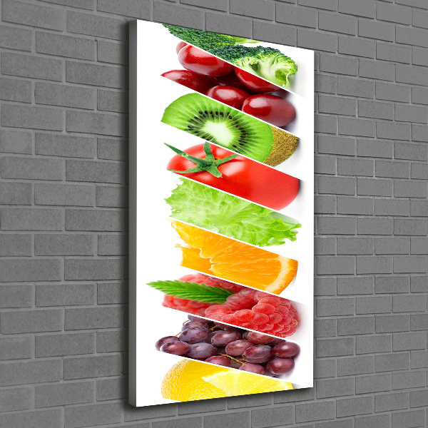 Quadro su tela canvas verticale Verdura e frutta