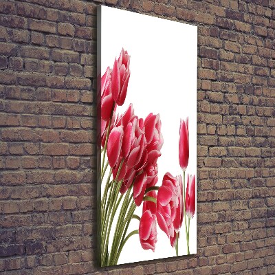 Quadro su tela canvas verticale Fiore rosso