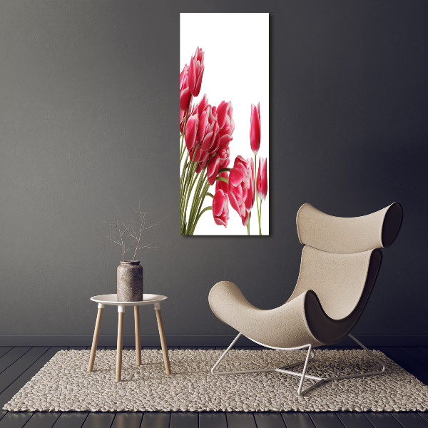 Quadro su tela canvas verticale Fiore rosso