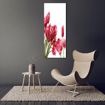 Quadro su tela canvas verticale Fiore rosso