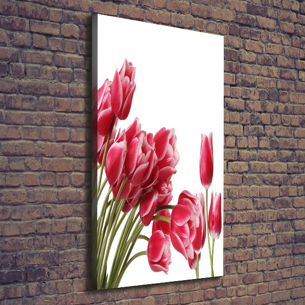 Quadro su tela canvas verticale Fiore rosso