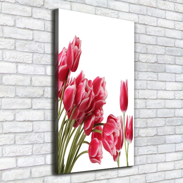 Quadro su tela canvas verticale Fiore rosso