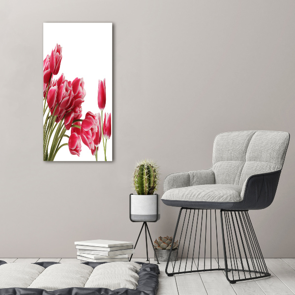 Quadro su tela canvas verticale Fiore rosso