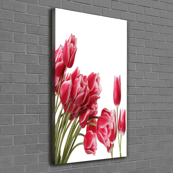 Quadro su tela canvas verticale Fiore rosso
