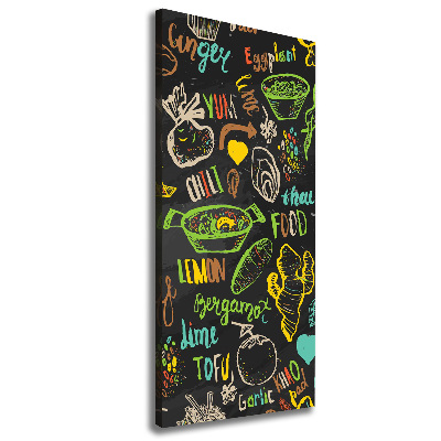 Stampa quadro su tela verticale Piatti thailandesi