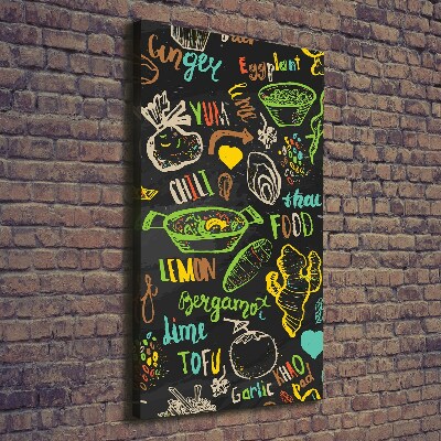 Stampa quadro su tela verticale Piatti thailandesi