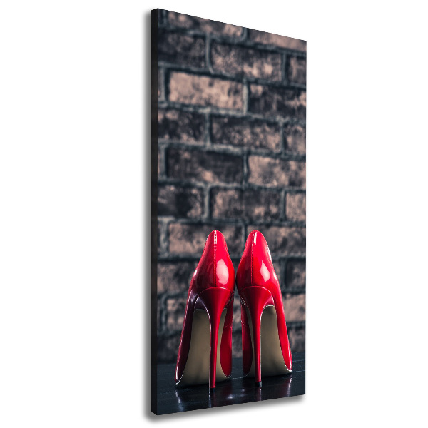 Quadro su tela canvas verticale Scarpe col tacco rosse